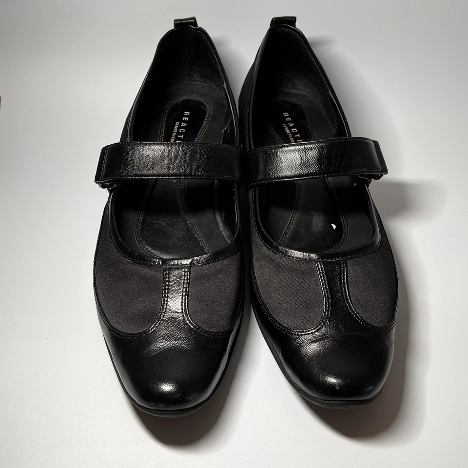 Туфли Kenneth Cole Reaction черные Mary Jane размер 9 М комфортные туфли на плоской подошве с заостренным носком - Изображение 2 из 4