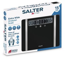 Salter Extra Wide Analyser Scale – Digital Bathroom Scales for Weight/Fat/Water