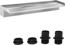 Waterfall Spillway Fountain 304 Stainless Steel Water Pool Fountain 35.5 in wide