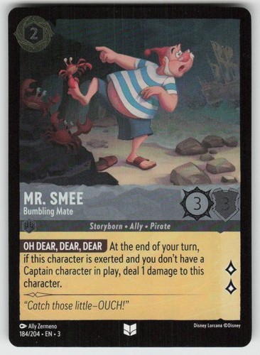 Mr. Smee - Bumbling Mate #184/204 Into the Inklands Disney Lorcana Cold Foil