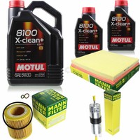 Inspektionspaket 7L Motul 8100 X-Clean+ 5W-30 FüR BMW F25 Xdrive35I F10 535I F18