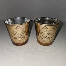 Decorative Votive Candle Holder Glass 2pk *see pictures*