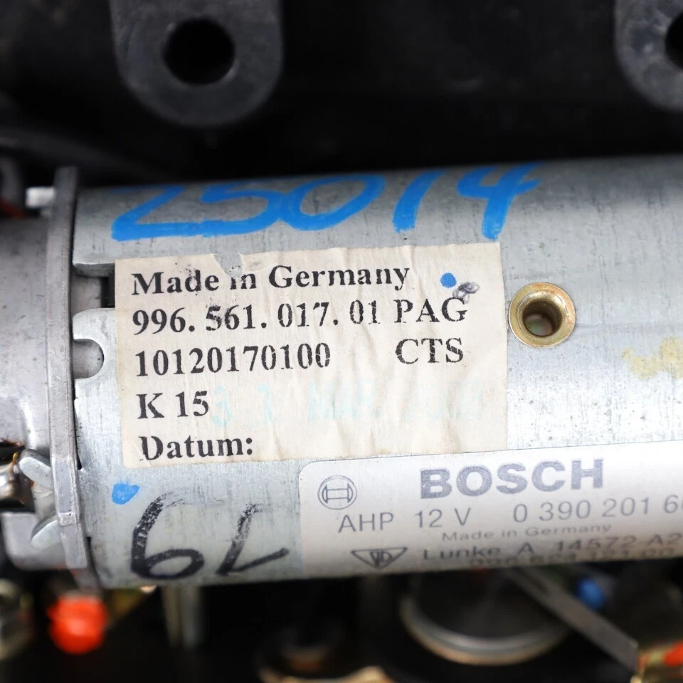 Porsche 911 996 1999-2004 convertible motor de cierre superior 99656101701 OEM usado Foto 4 de 4
