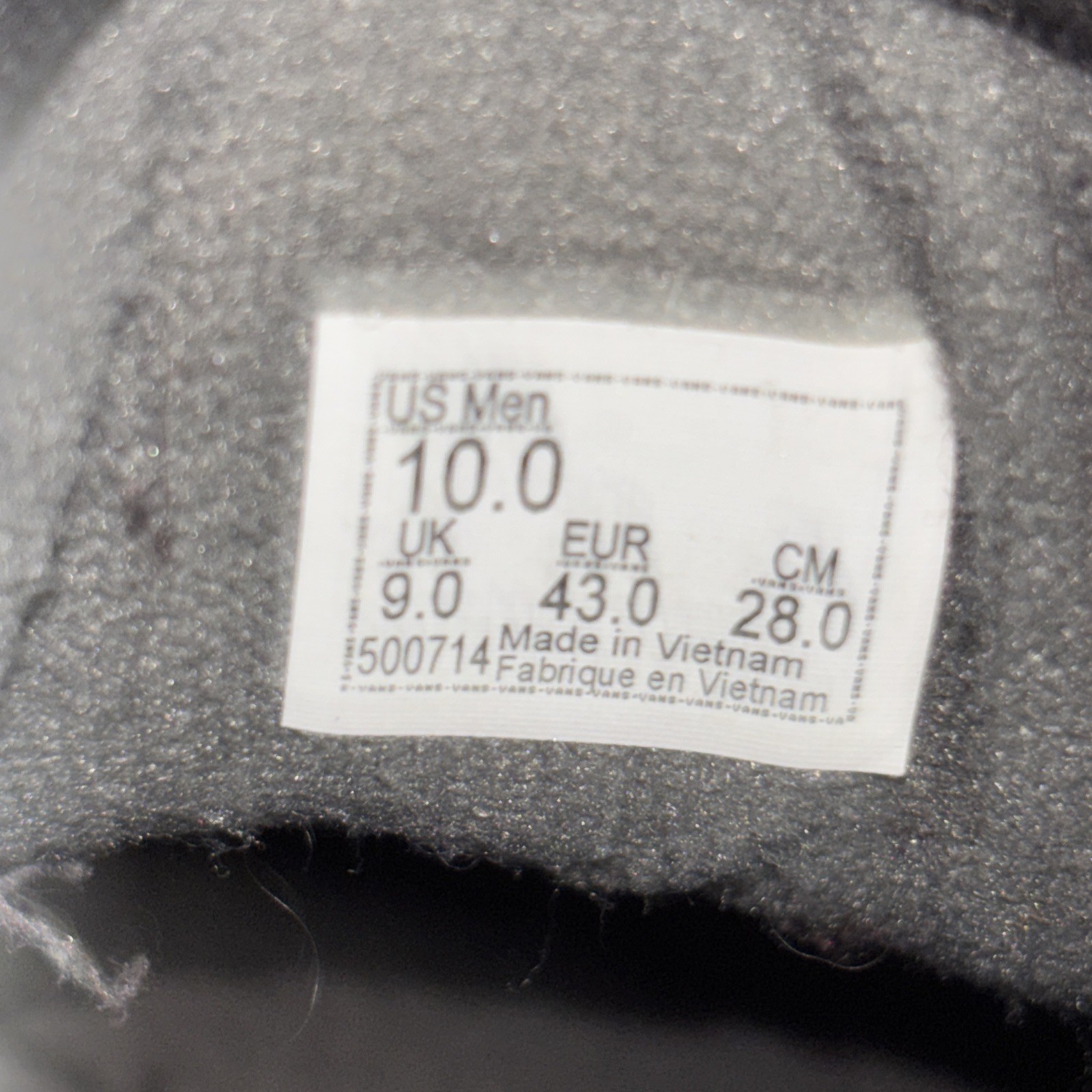 SAOLA Sneakers Vans uomo nere in tela taglia 10 gomma skateboard con suola in gomma