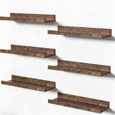 Floating Shelves For Wall Wall Shelves For Decor Storage Set Of 6 Brown Kitchen