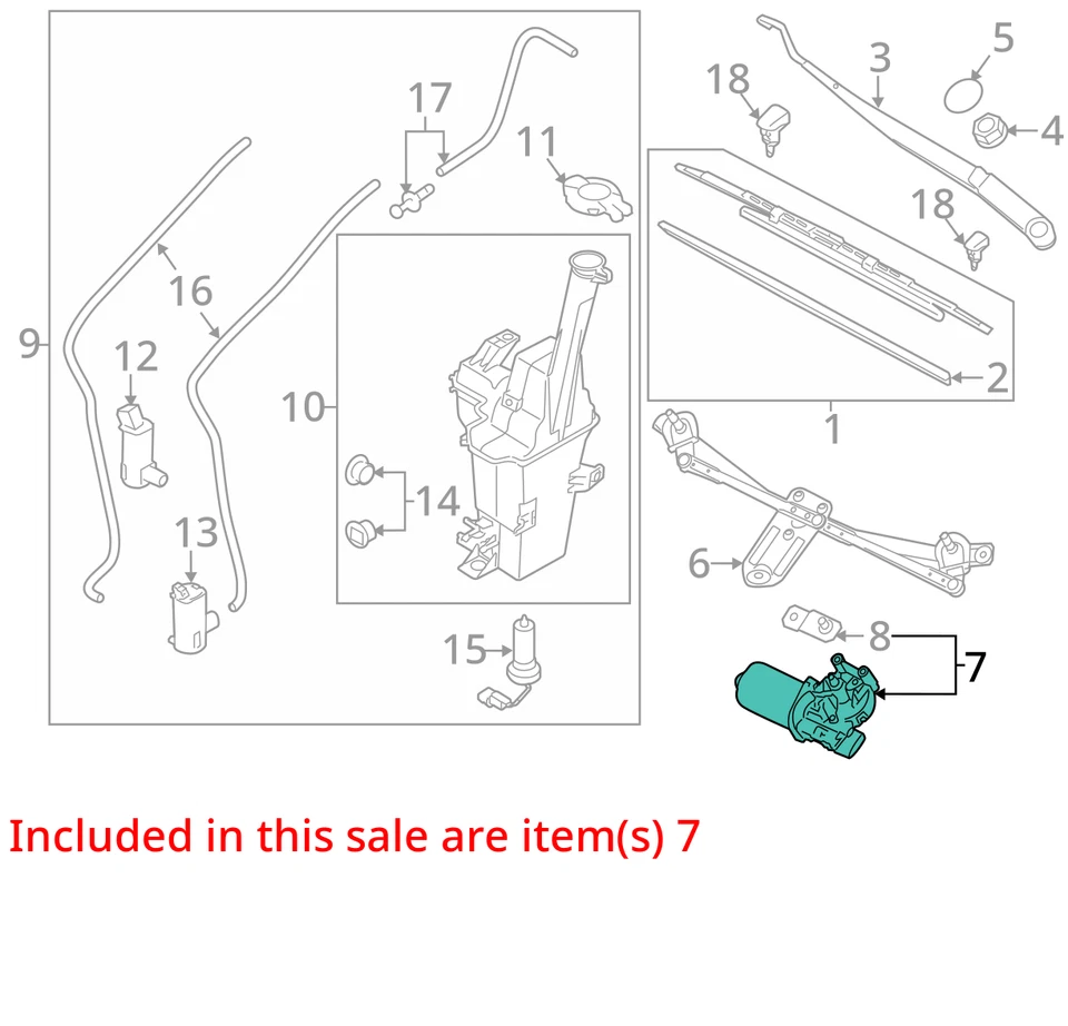 Motor limpador de para-brisa compatível com 10-16 SPORTAGE 2617203 - Imagem 3 de 4