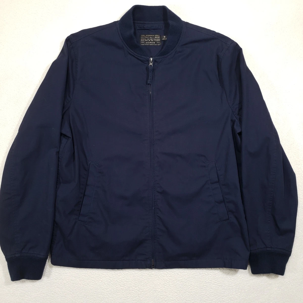 J.Crew MA-1タイプブルゾン　ネイビー　XS J.CREW Cotton Outer Shell Blue Coats, Jackets & Vests for Men for
