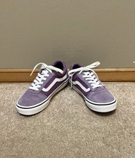 Vans Old Skool Kids Skate Shoe, Lace-up, Lilac/Lavender/White - Size 2 EUC