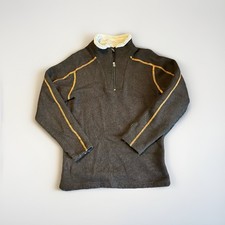 Kuhl Alfpaca Sweater Mens Small Brown 1/4 Zip Sherpa Collar Fleece Pullover