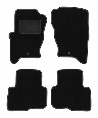 Fußmatten Automatten Velours Schwarz für Land Rover Discovery III 2004-11 4-tlg
