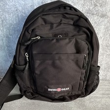 SWISSGEAR Black Padded Poly Laptop Backpack 15 Universal Solid NWOT Travel