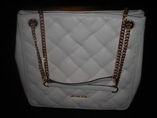 MICHAEL KORS REGINA LG CONV TOTE VEGAN FAUX LEATHER LT CREAM