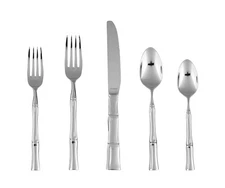 Royal Pacific 18/10 Stainless Steel Flatware, 5 Piece Place Setting With Tabl...