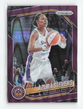 2025 Panini Prizm WNBA #64 Azura Stevens Purple Seismic Prizms #/175