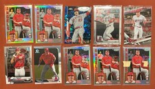 10 Card Lot  Mixed 1984 Chrome Mike Trout Mint Blue Sapphire