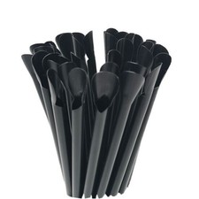 1000x Black Plastic SPOON STRAWS Milkshake Smoothie Drinks Cocktail Slush Party