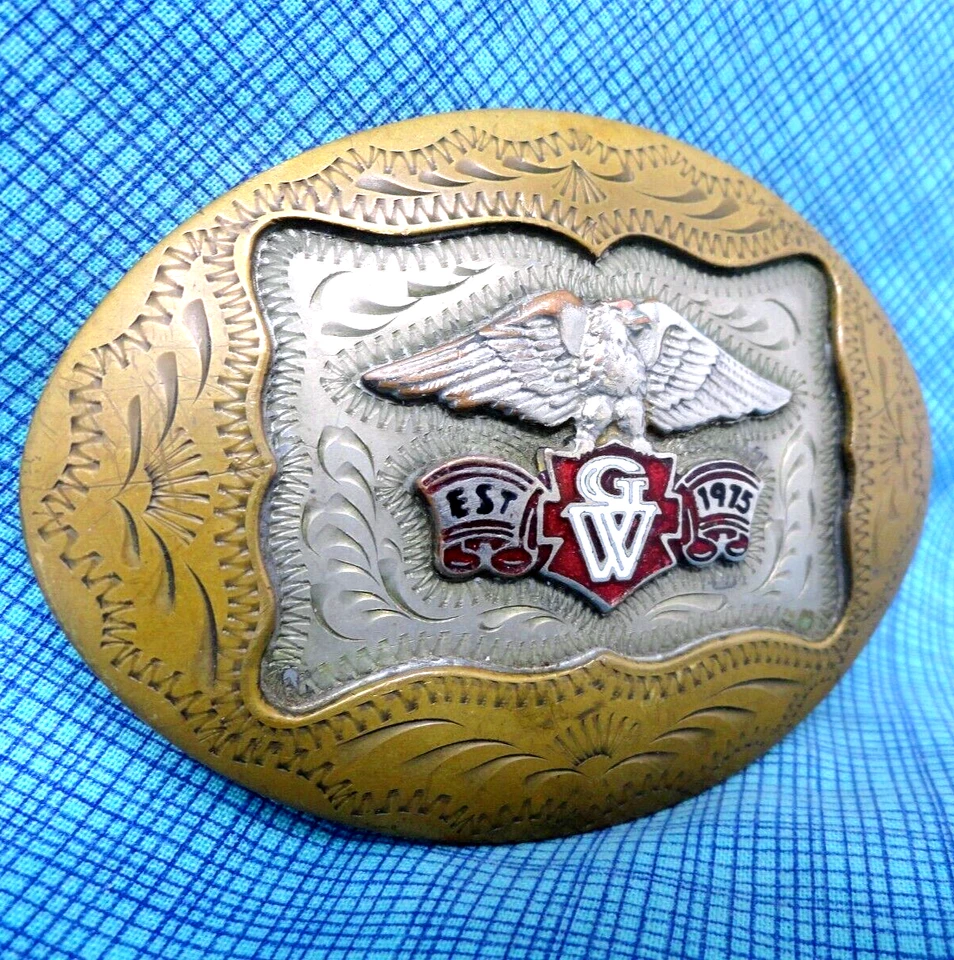 Hebilla de cinturón de motocicleta Gold Wing 1975 motociclista Western Scroll de colección años 70 80 .QRT176 Foto 4 de 4