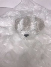 Blankets  Beyond Puppy Dog Security White Grey Swirl Fur 12x12 Baby Soft Lovey