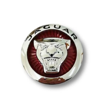 Pour Jaguar 86mm 72mm 1pcs logo avant badge décoratif revêtement Rouge Emblèmes