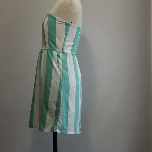 Judith March Strapless Fit and Flare Striped Pinup 50s Retro Corset Dress Size M - Picture 4 of 6