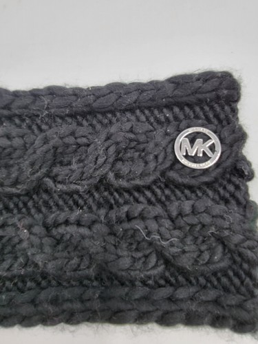 Michael Kors Moving Cables Headband Women's One Size Black Charm Logo Hardware - Picture 8 of 13
