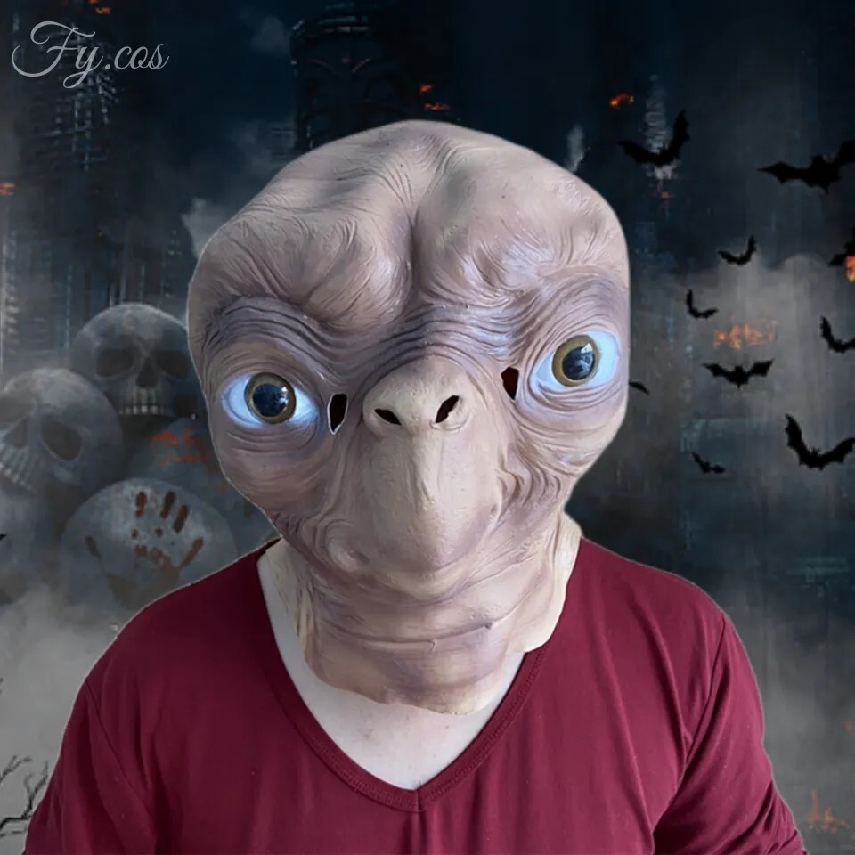Máscara Alien Cosplay Y Extraterrestre Disfraz Halloween Colección Cine
