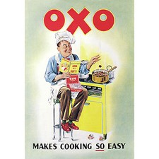 oxo advertising vintage / retro repro metal A4  sign/poster wall decor