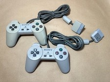 Lot of 2 Sony PlayStation PS1 Official OEM Gray Controller SCPH-1080  Tested