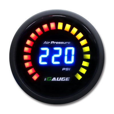 #ad 52mm Digital Air Pressure Gauge 220 PSI Mechanical Sensor Air Ride Suspension $49.87