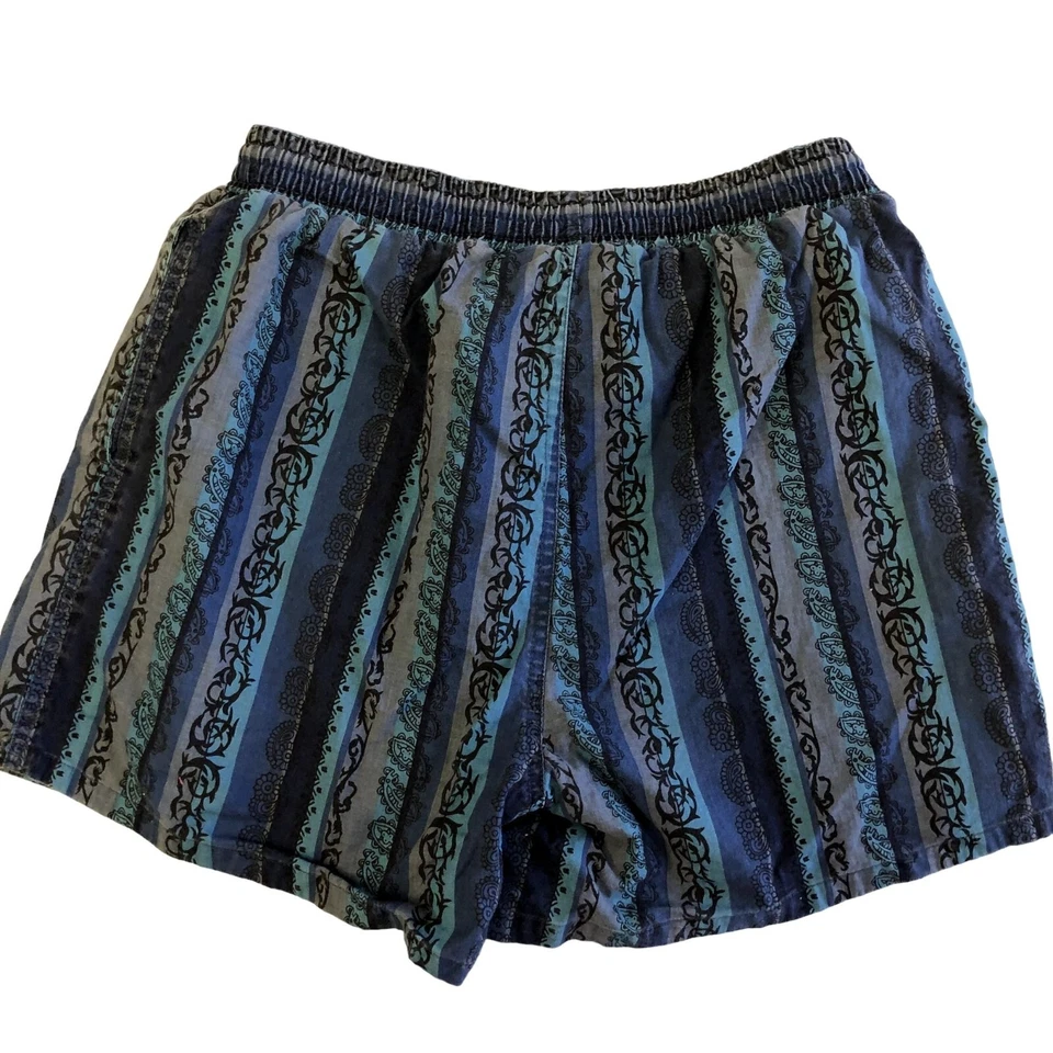 Vtg 90's Pacific Scene GEOMETRIC Tribal Swim Shorts SURFER SKATER Trunks M - Image 2 of 4