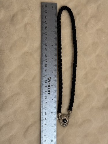 Judith Ripka schwarze Kordelkette, Sterlingsilber, Onyx, Zirkonia - NEU! - Bild 9 von 9