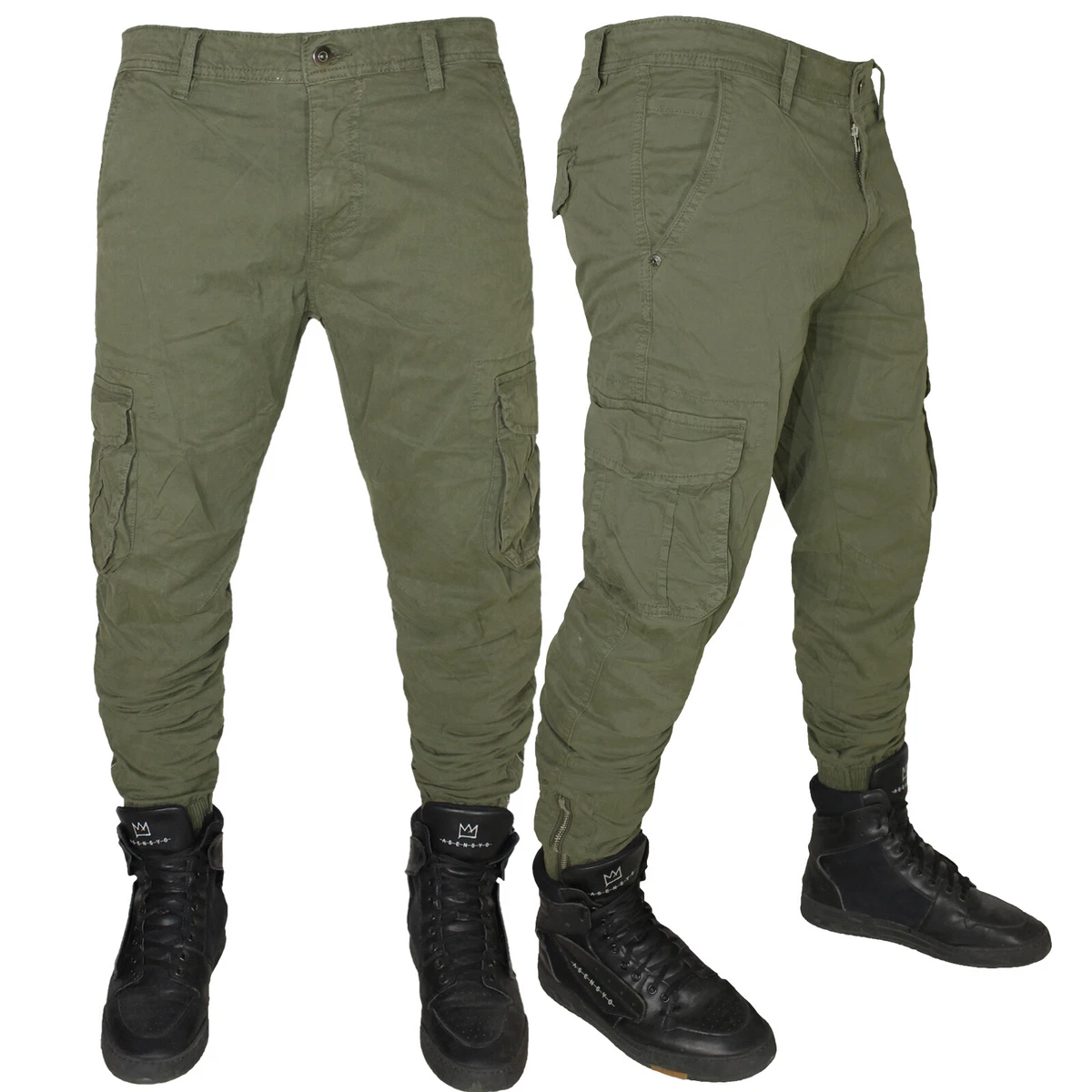 Pantaloni cargo da uomo, da trekking, per uomo, elasticizzati, per il tempo libero, con tasche multiple, vestibilità normale, per attività all'aria aperta, classici, cargo, grigio., M