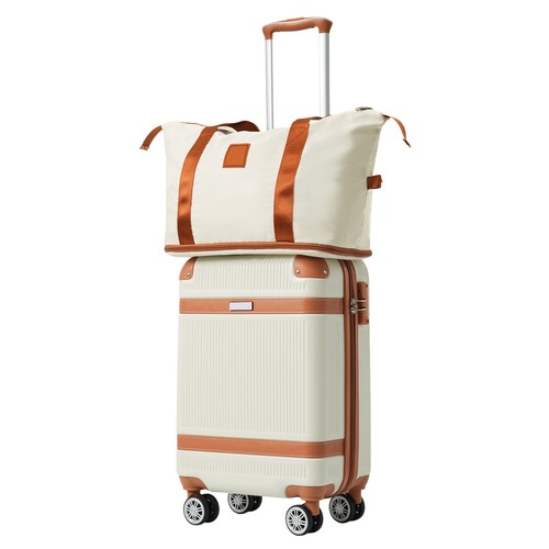Hardshell Luggage Sets 3 Piece Carry-on Suitcase Double Spinner Wheels with TSA - Picture 12 of 12