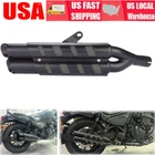 Rear Exhaust Muffler Double End Pipe For Kawasaki Eliminator 500 450 2023-2026
