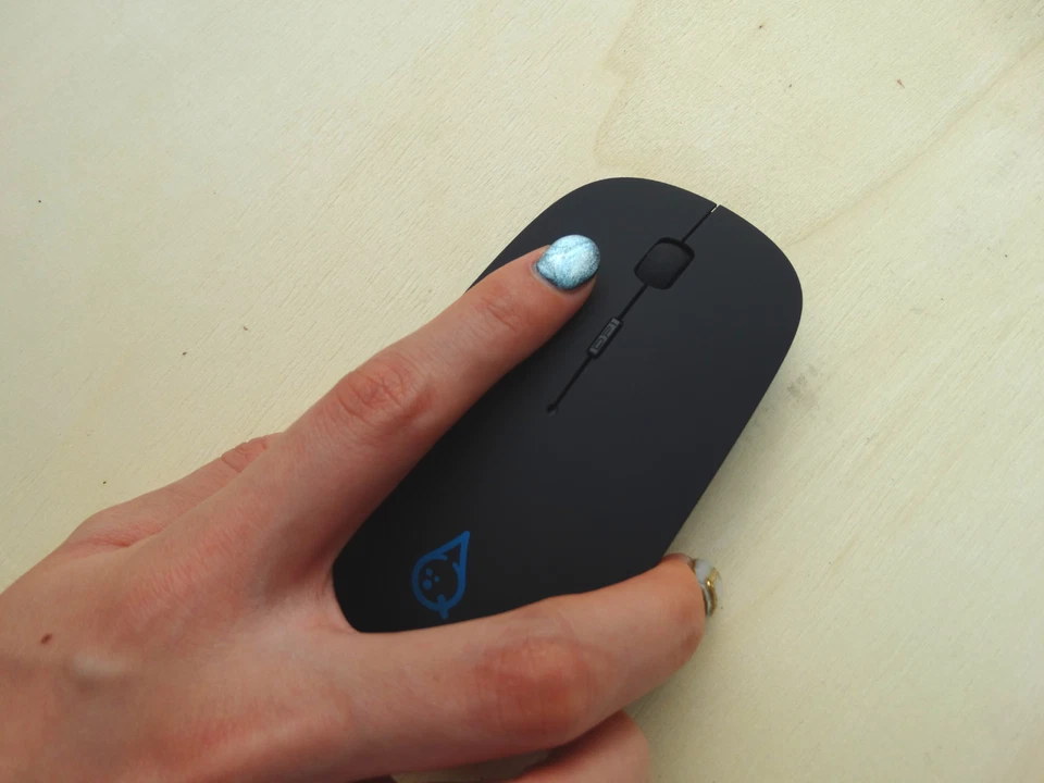 Bluetooth Maus Wireless Akkubetrieben 1600DPI Kabellos Flach Apple Mac iOS - Bild 4 von 4