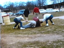 8mm Film 1964 Teens Fighting 1960s Home Movie Roughhousing Family Texas