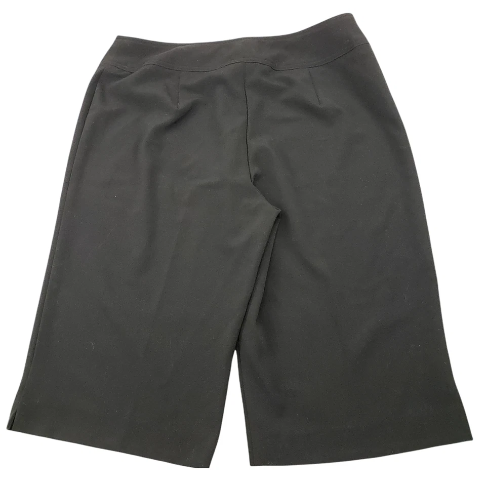Pantalones para mujer Pantology talla 10 negros capri pierna ancha oficina informales Foto 2 de 4