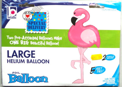 Oaktree Betallic Helium Folienballon 5 Fuß hoch (152 cm) hoch rosa Flamingo