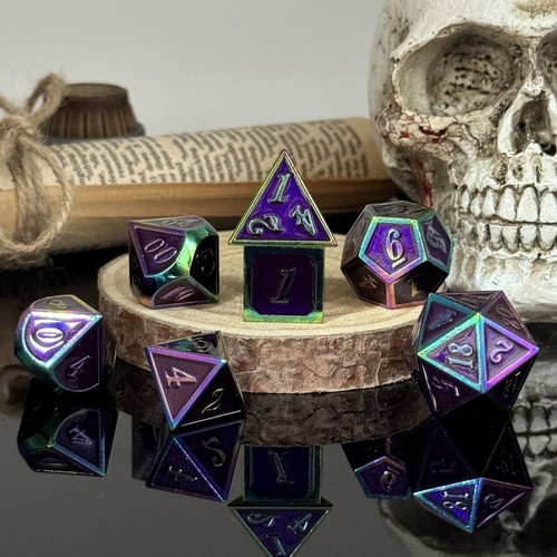 Metal dice set, board game multi-sided dice dnd Dungeons and Dragons, solid dice - Picture 22 of 72