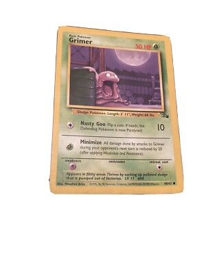 1995 grimer pokemon card Grimer 1st Edition Fossil 48/62 - 1995, 96, 98 Nintendo - Pokemon Card - NM