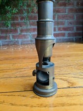 Antique Brass Mini Pocket Microscope Vintage Experimental 6 inch