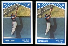 1983 Tulsa Drillers - Marty Scott - Hurst TX, Dallas Baptist University, AC80  