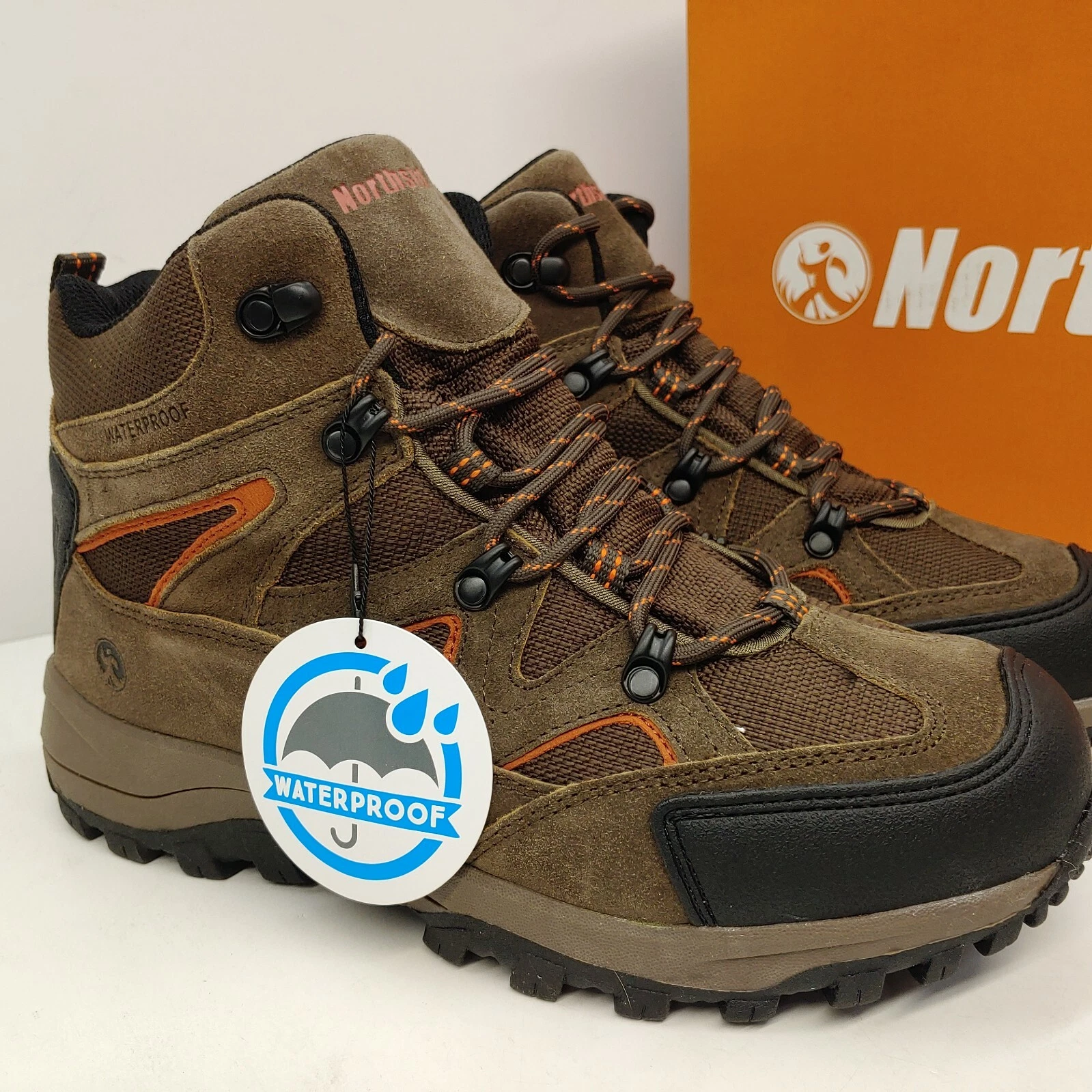 Northside Snohomish Trail Hiker High Mens Size 9 Brown Orange Waterproof