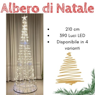 HELLER WEIHNACHTSBAUM MIT 490 LED EISENLEUCHTEN 210 CM HOCH AUSSEN IP44