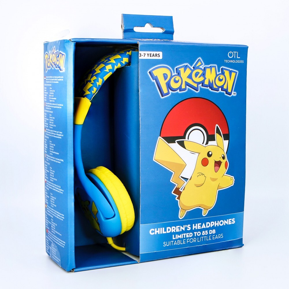 AURICULARES INFANTILES POKEMON PIKACHU VOLUMEN LIMITADO PARA NIÑOS DE 3 A 7...
