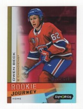 2023-24 UD SYNERGY HOCKEY ROOKIE JOURNEY HOME RED 444/599 OWEN BECK CANADIENS