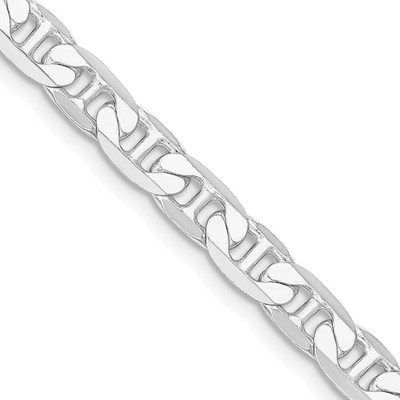 Sterling Silver 7mm Flat Anchor 20'' Chain Necklace 41.58gram