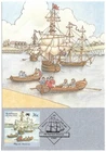 1987 Australia Philatelic Card 4 - The First Fleet: Departure - 36 Cent Stamp