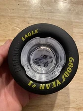 Goodyear Tire Ashtray Chevy Camaro NASCAR Glass Rubber Chevrolet Cigarette Car