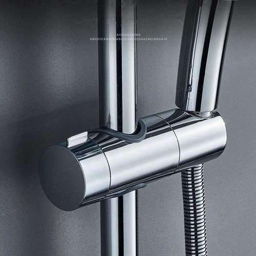 Universal Adjustable Shower 18-25mm Rail Head Slider Holder Bracket Chrome ABS - Picture 11 of 12